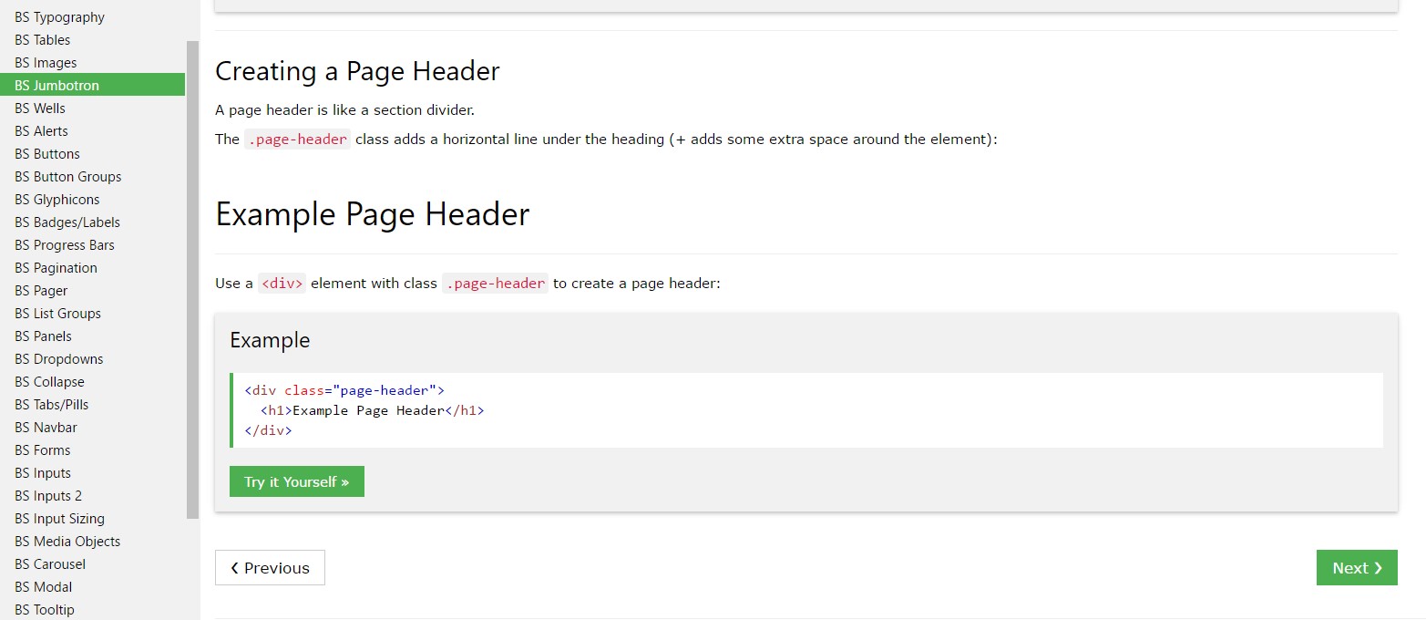 Bootstrap Header article