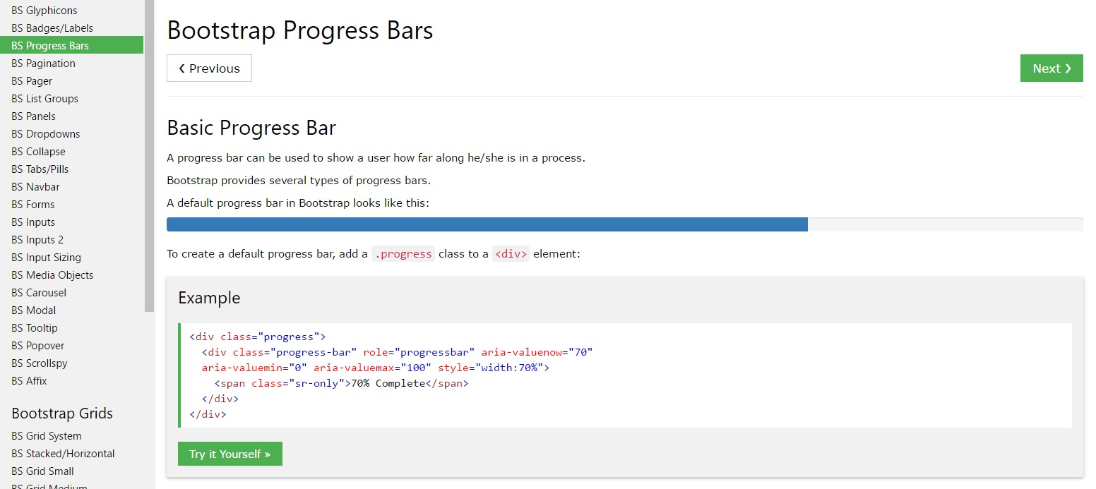 Bootstrap progress bar guide