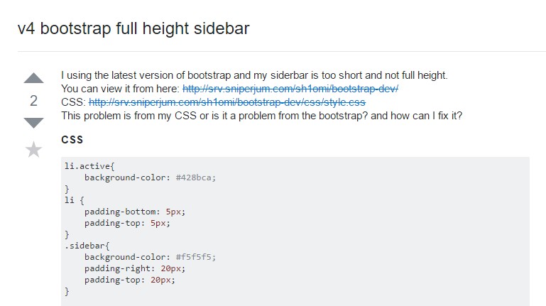 V4 Bootstrap entire height sidebar