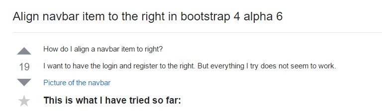 Line up navbar object to the right inside Bootstrap 4 alpha 6