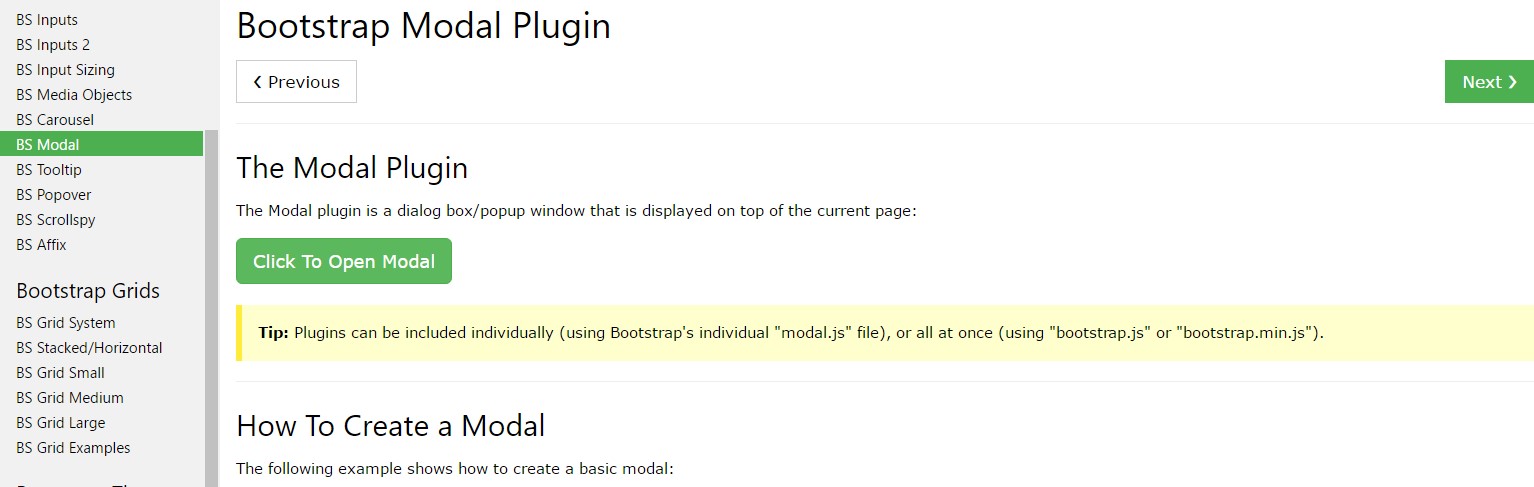 Bootstrap Modal Popup:  short training tutorial